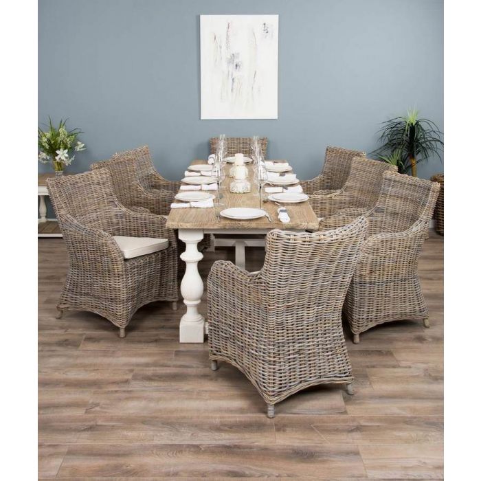 2.4m Ellena Dining Table with 6/8 Donna Chairs