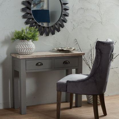 Knightsbridge Grey High Wing Ring Backed Dining Chair
