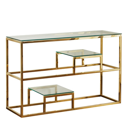 Gold Display Console Table