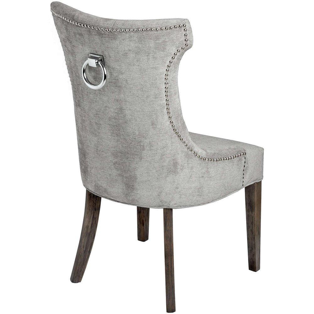 Silver High Wing Ring Backed Dining Chair