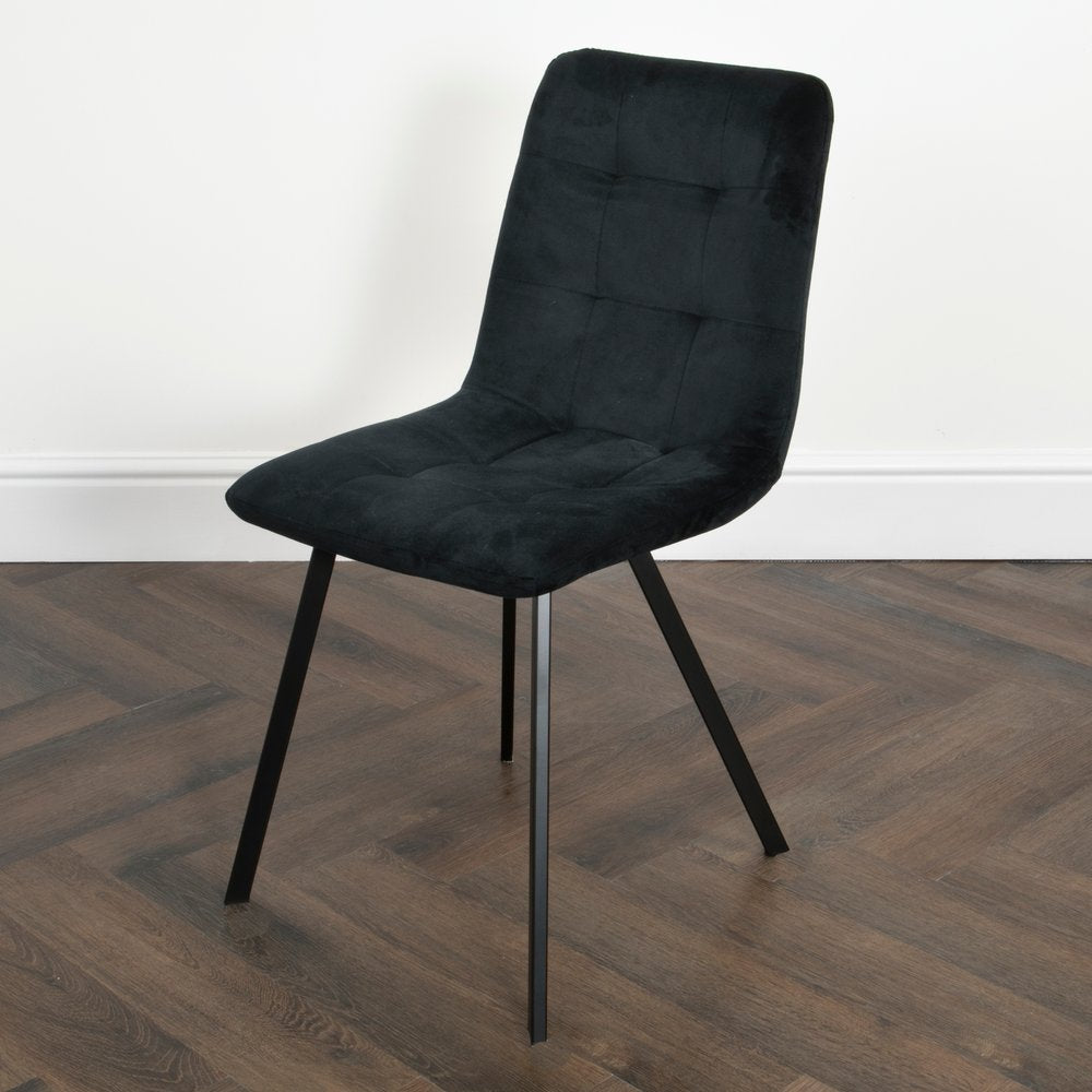 Squared Black Dining Chair (set of 2)