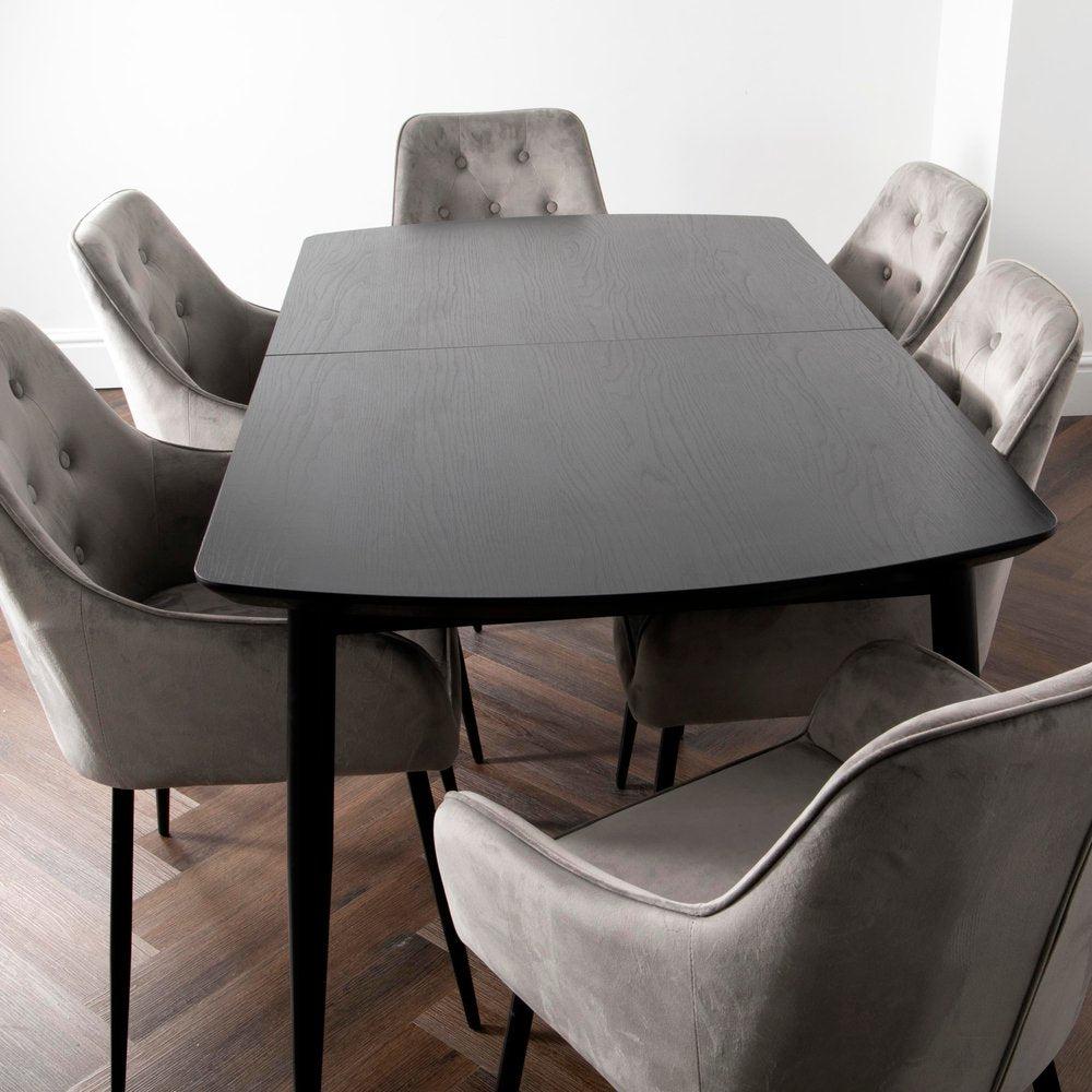 Oxford Dark Ash Dining Table (extends to 2m)