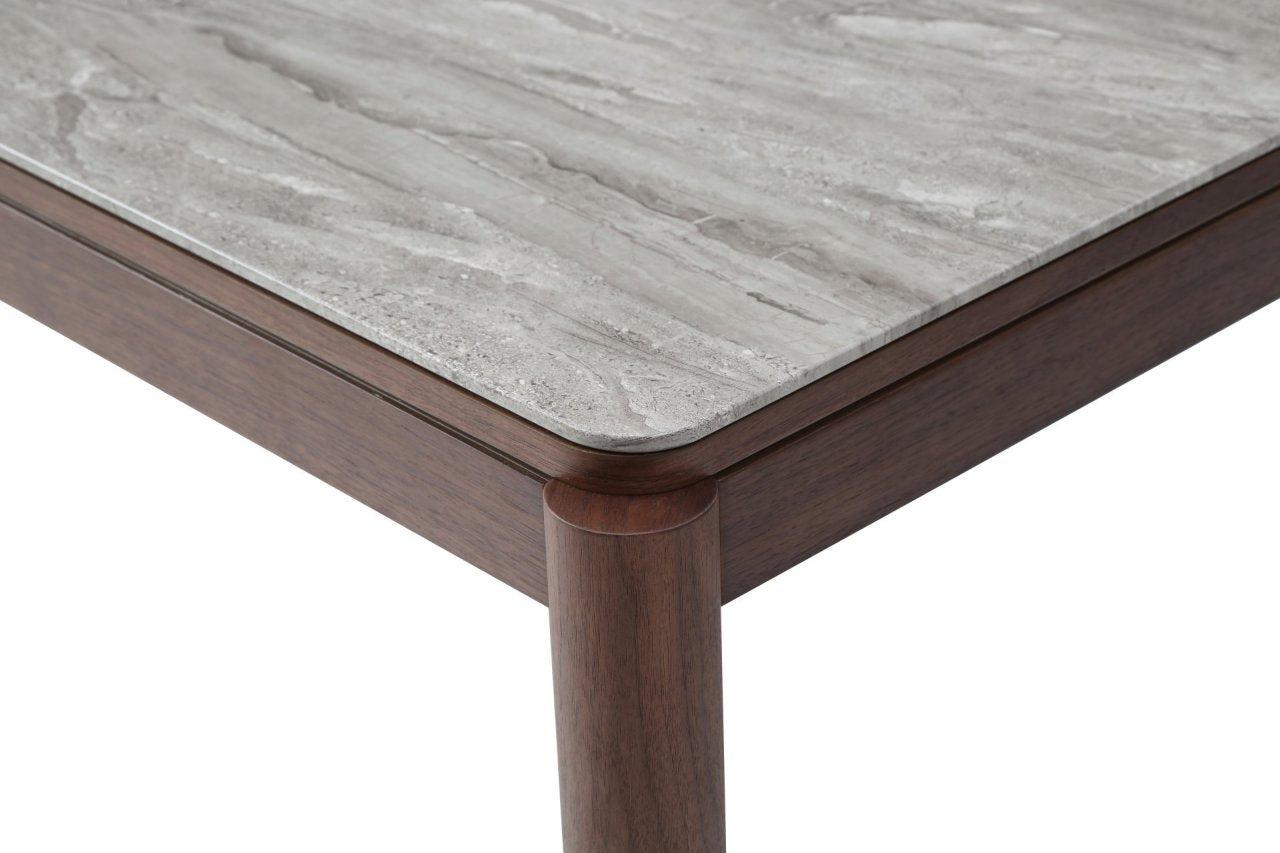 Willow Small Dining Table Marbled Glass